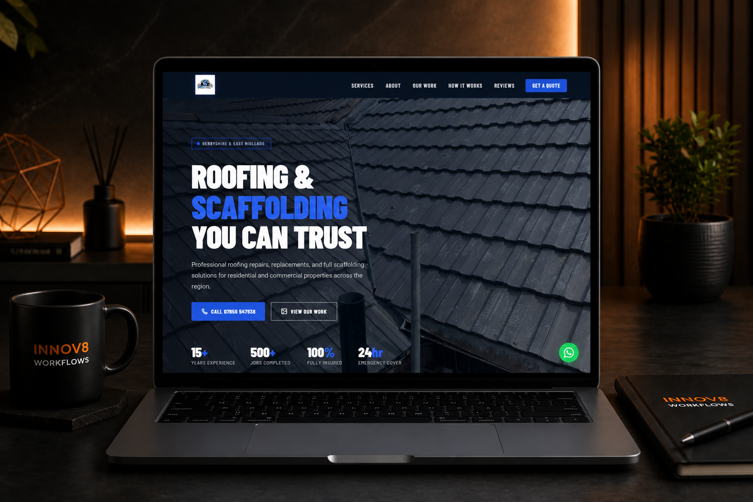 A2B Roofing & Scaffolding — Derbyshire & East Midlands roofing and scaffolding contractor website