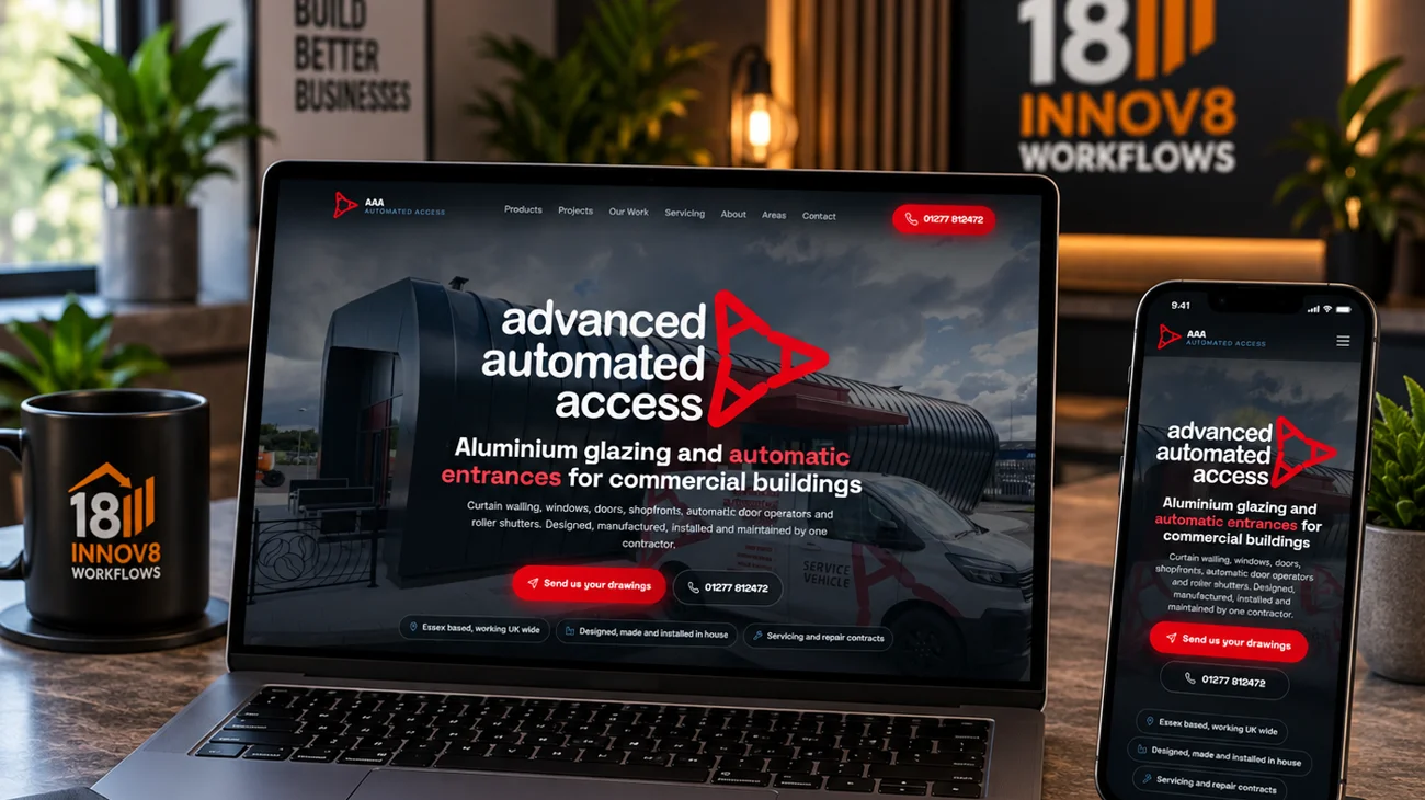 Advanced Automated Access — aluminium glazing and automatic doors website