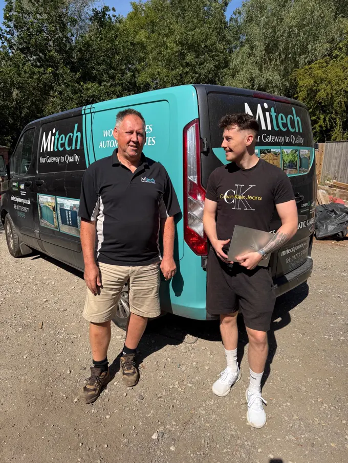 Jamie Barlow of Innov8 Workflows on an in person site visit at Mitech Joinery