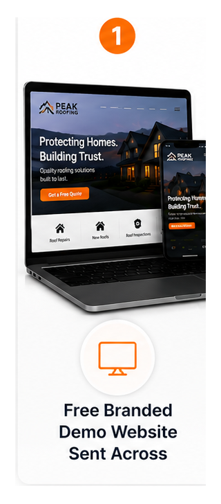 Step 1 — Free branded demo website sent across