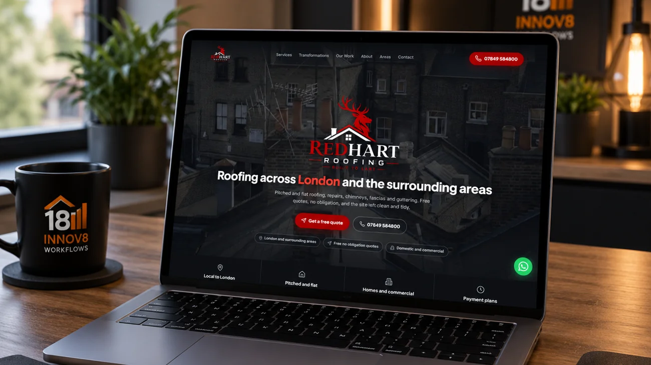 Redhart Roofing — West London roofing specialist website