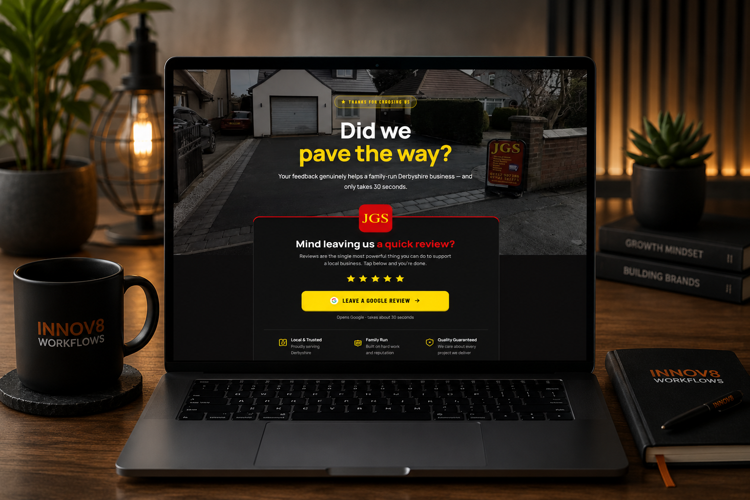JGS Construction review request page