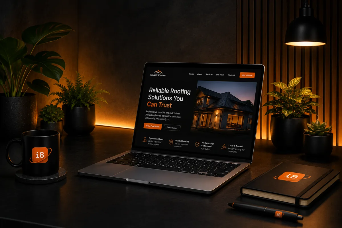 A branded, conversion-focused website designed by Innov8 Workflows