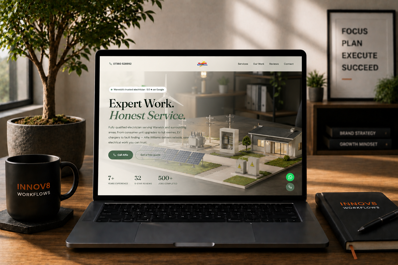 Williams Electrical website mockup